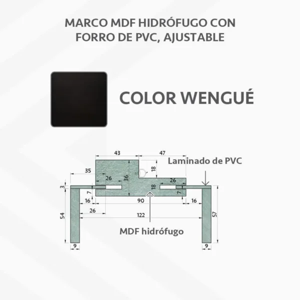 Marco ingenieria pvc wengue - Imagen 2